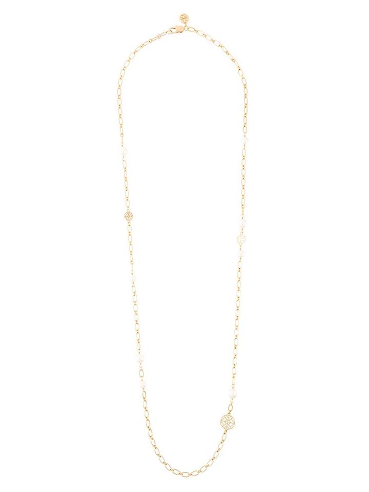 Tory Burch Long Chain Necklace, Women's, Metallic