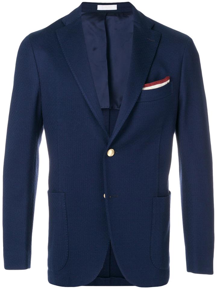 Boglioli Classic Buttoned Blazer - Blue