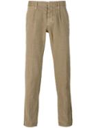 Incotex - Plain Chinos - Men - Cotton/linen/flax - 30, Nude/neutrals, Cotton/linen/flax