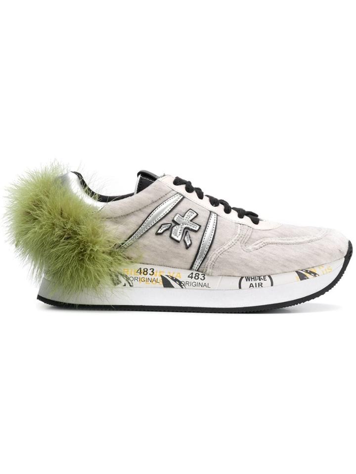 White Premiata Holly Sneakers - Grey