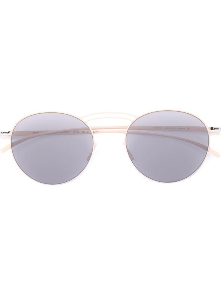 Mykita Round Frame Sunglasses, Adult Unisex, Nude/neutrals, Metal (other)
