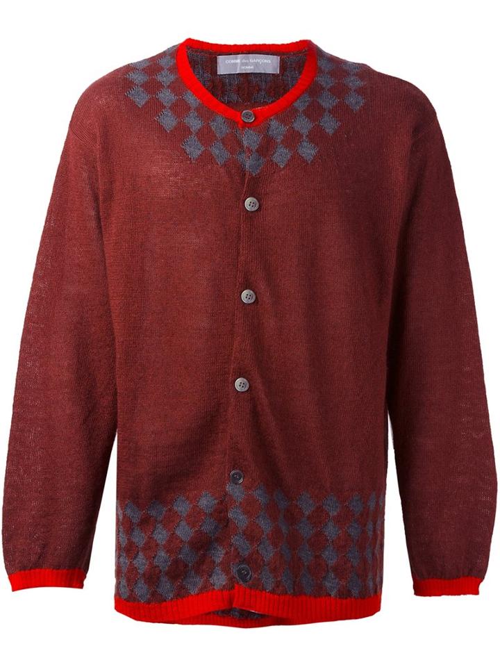 Comme Des Garçons Vintage Argyle Detail Cardigan