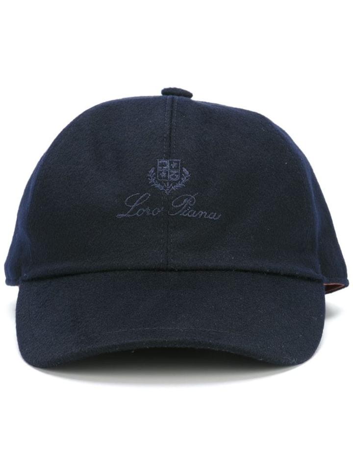 Loro Piana Embroidered Logo Cap - Blue