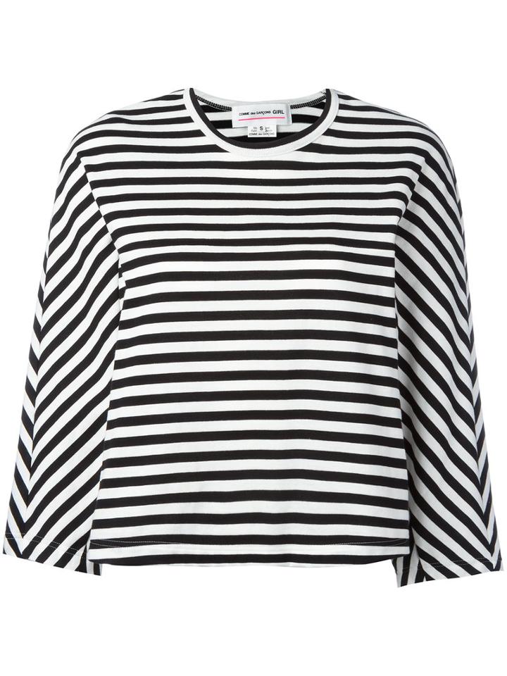 Striped Long-sleeve T-shirt - Women - Cotton - M, Black, Cotton, Comme Des Garçons Girl