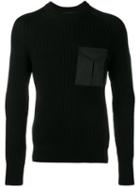 Rag & Bone Chest Pocket Jumper, Men's, Size: Large, Black, Cotton/wool