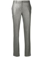 L'autre Chose Glitter Effect Trousers - Silver
