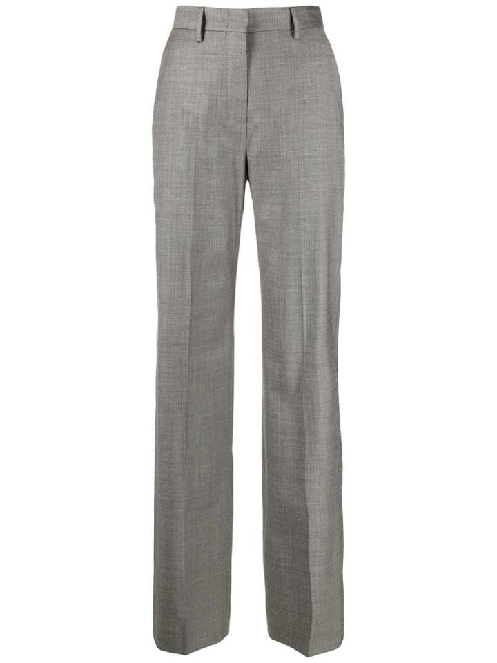 Pt01 Geometric Pattern Straight-leg Trousers - Black