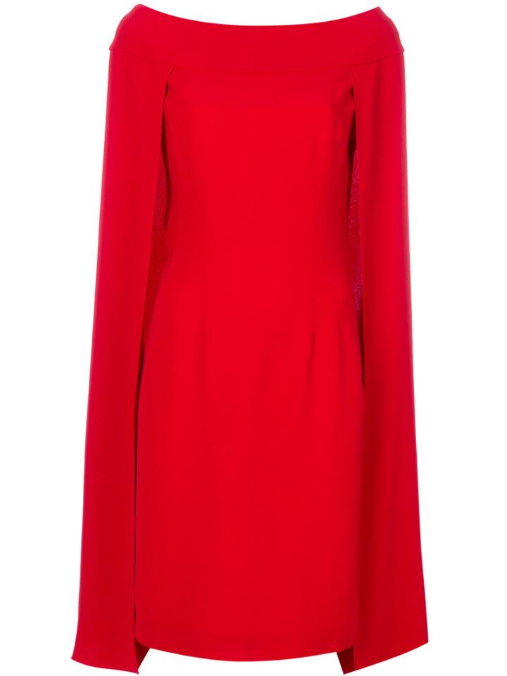 Alberta Ferretti Cape Flared Dress