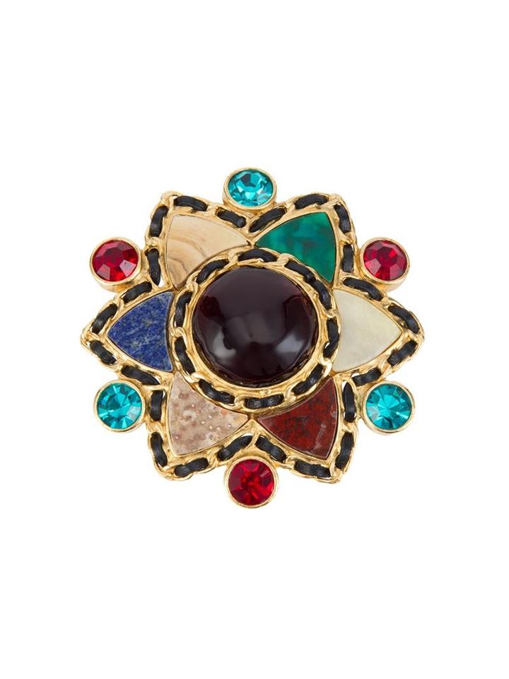 Chanel Vintage Rhonestone Embellished Jumbo Brooch
