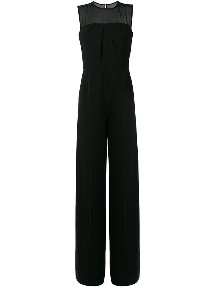 Max Mara Georgette Insert Jumpsuit - Black