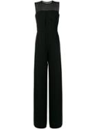 Max Mara Georgette Insert Jumpsuit - Black