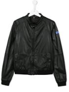 Armani Junior Band Collar Bomber Jacket, Boy's, Size: 14 Yrs, Black