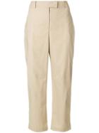Brag-wette Wide Leg Cropped Trousers - Nude & Neutrals