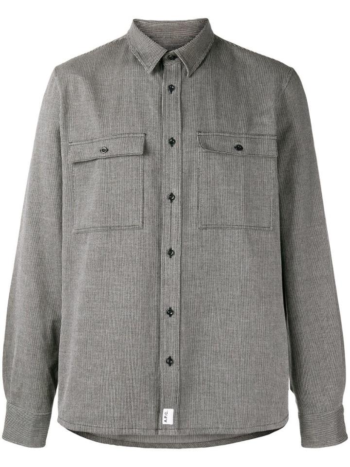 A.p.c. Textured Shirt Jacket - Black