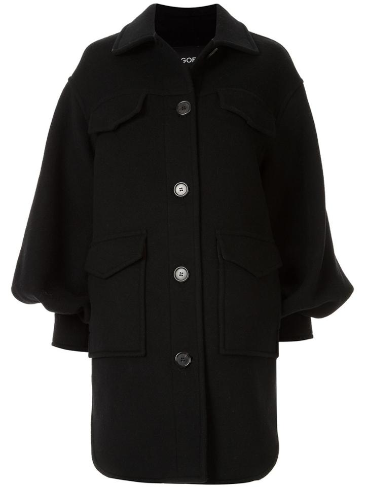 Goen.j Jordyn Oversized Thick Shirt Jacket - Black