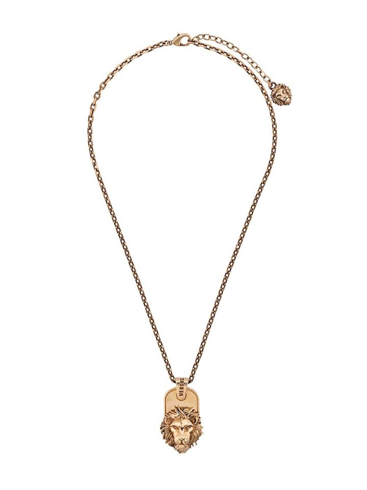 Versus Lion Pendant Necklace - Gold