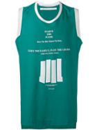 Julius - Lettering Print Sleeveless T-shirt - Men - Cotton - Ii, Green, Cotton