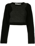 Comme Des Garçons Pre-owned Cropped Knitted Top - Black