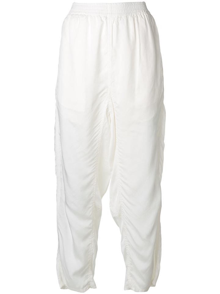 Mm6 Maison Margiela Ruched Seam Track Pants - White