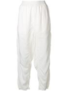 Mm6 Maison Margiela Ruched Seam Track Pants - White
