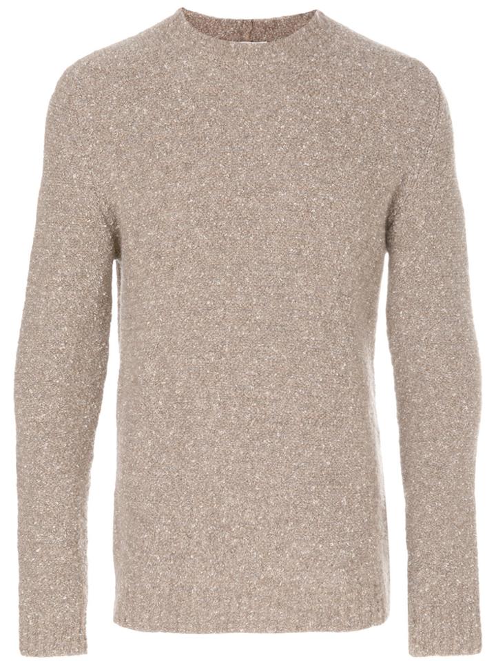 Paolo Pecora Bouclé Knit Jumper - Brown