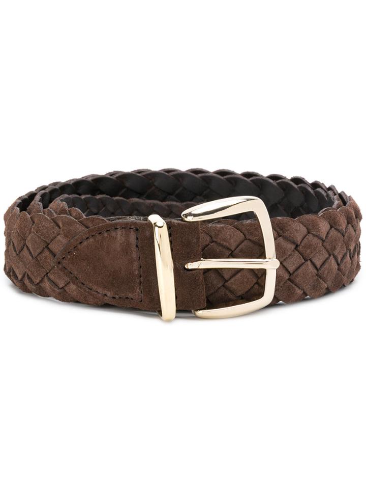 Eleventy Classic Woven Belt - Brown