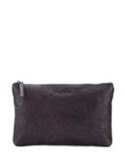 Ann Demeulemeester Embossed Clutch Bag - Black