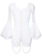 Seen Pearl Chains Playsuit - White