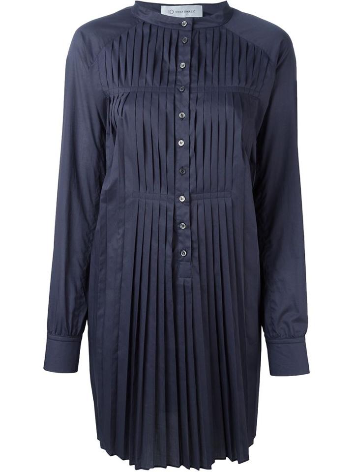 Io Ivana Omazic Pleated Shift Shirt Dress