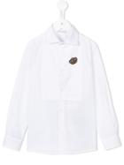 Dolce & Gabbana Kids Crown Patch Shirt, Boy's, Size: 8 Yrs, White