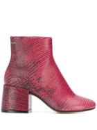 Mm6 Maison Margiela Printed Boots - Pink