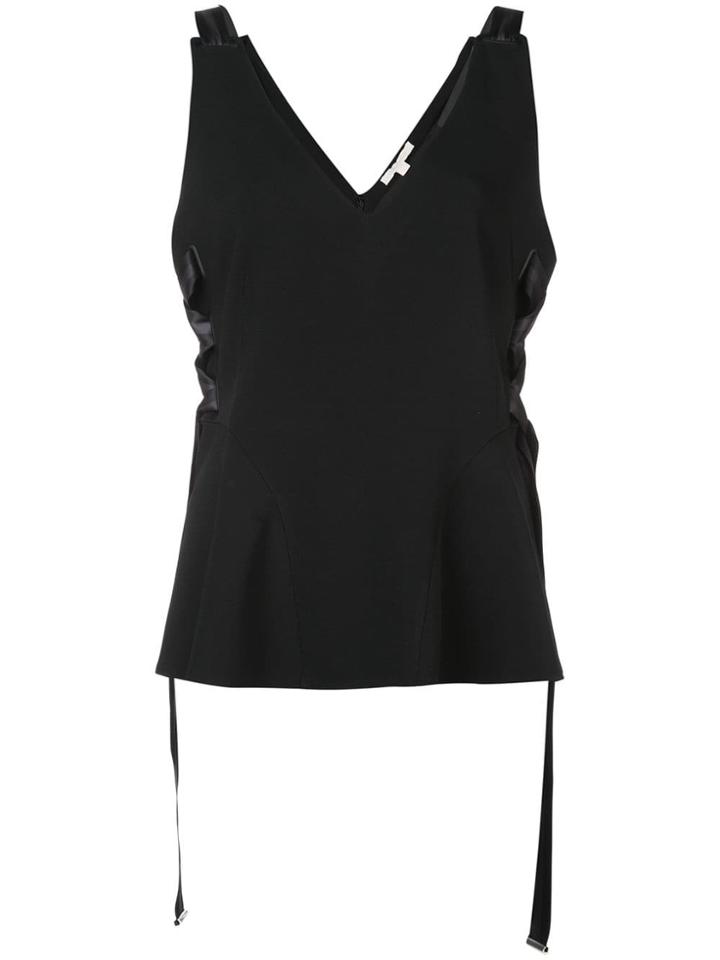 Jonathan Simkhai Sleeveless Peplum Top - Black