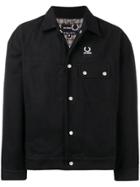 Raf Simons X Fred Perry Logo Patch Denim Jacket - Black