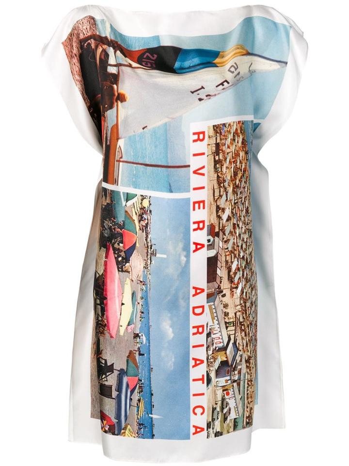 Isa Arfen Riviera Print Dress - Blue