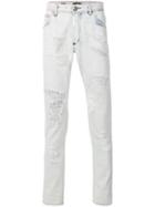 Philipp Plein Distressed Style Jeans - White