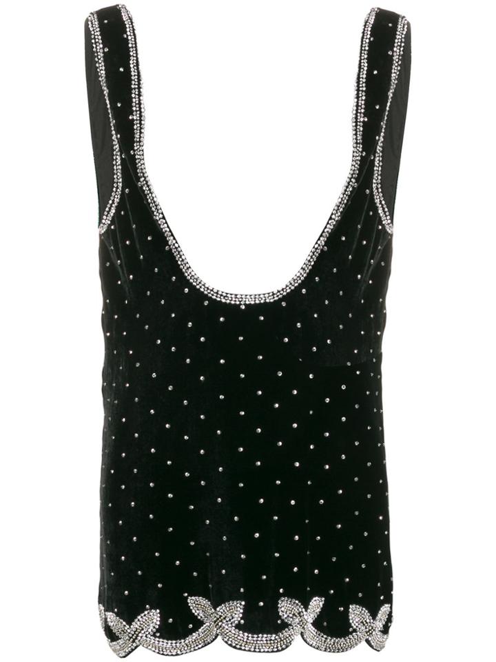 Wandering Crystal-embellished Short Dress - Black