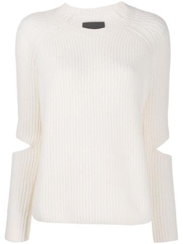 Zoe Jordan Ribbed Jumper - White