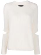 Zoe Jordan Ribbed Jumper - White