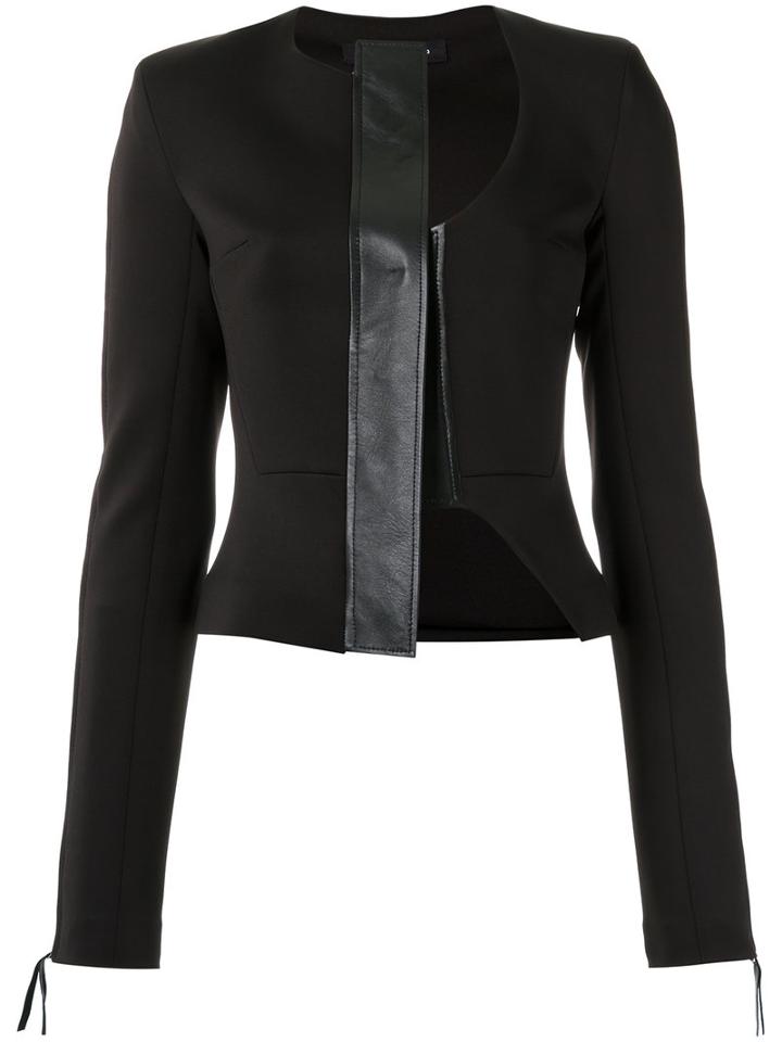 Gloria Coelho - Asymmetric Jacket - Women - Elastodiene/polyester - M, Black, Elastodiene/polyester