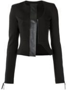 Gloria Coelho - Asymmetric Jacket - Women - Elastodiene/polyester - M, Black, Elastodiene/polyester