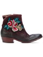 Fausto Zenga Embroidered Western Boots