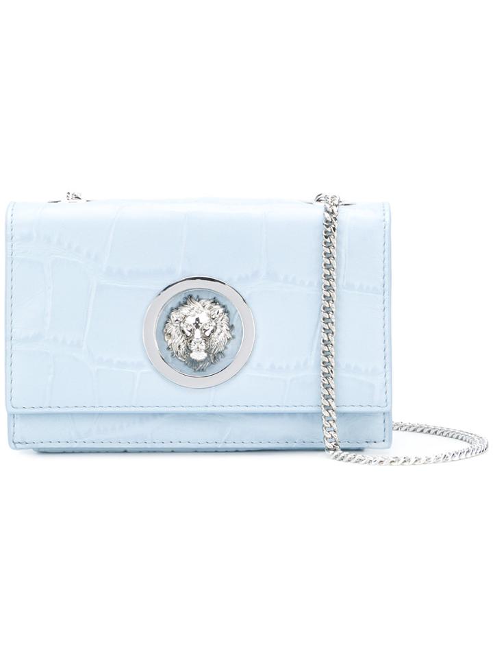 Versus Lion Embellished Shoulder Bag - Blue