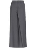 Y/project Trouser Front Wool Blend Maxi Skirt - Grey