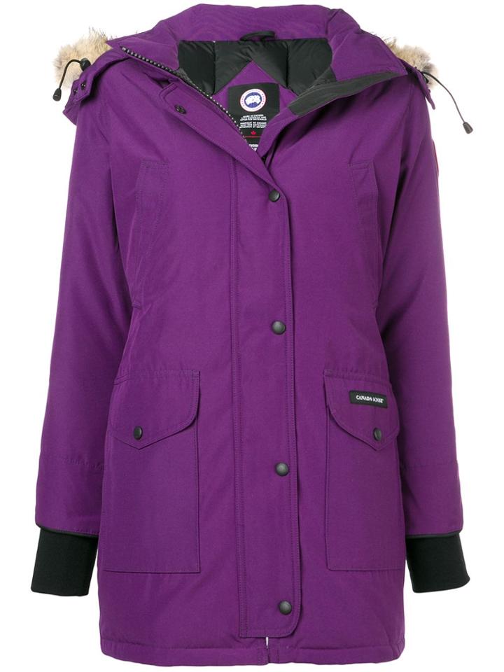 Canada Goose Fur Hooded Parka Coat - Purple
