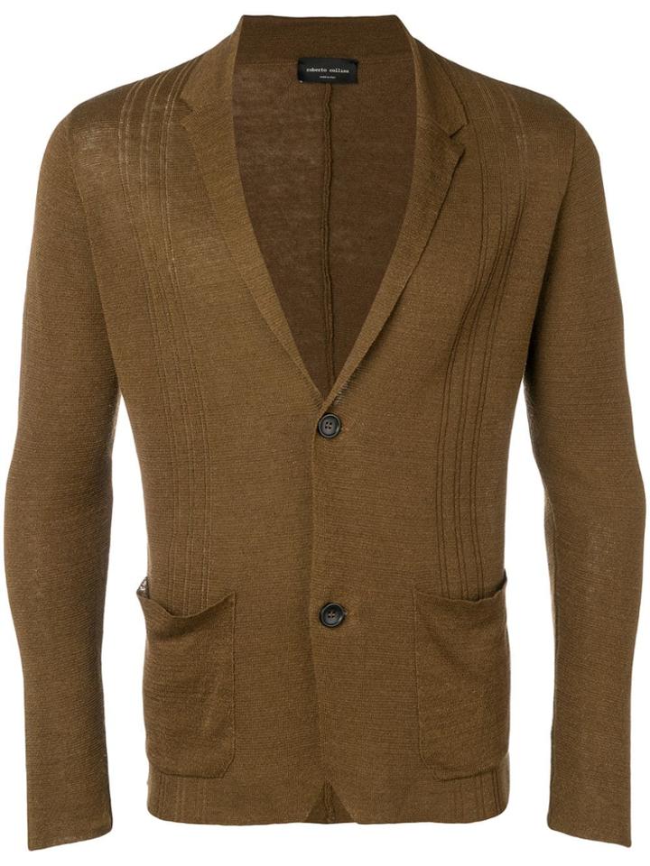 Roberto Collina Lightweight Tobacco Cardigan - Brown