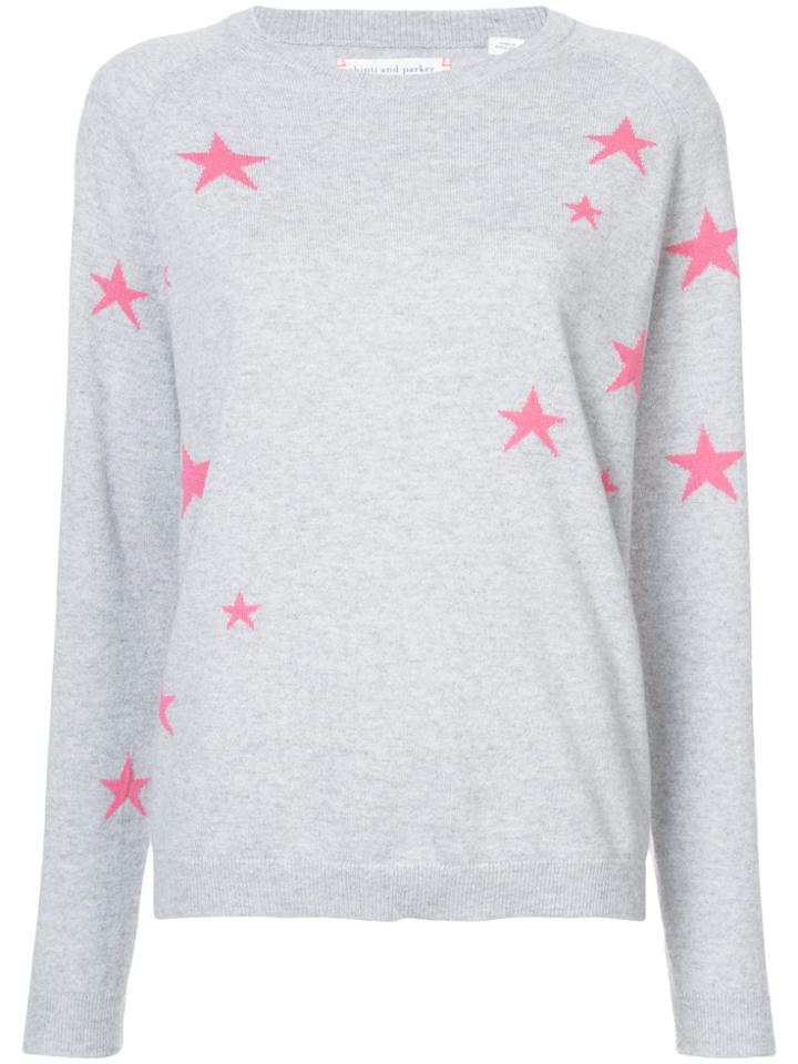 Chinti & Parker Cashmere Star Print Top - Grey