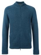 Loro Piana Zip Up Cardigan, Men's, Size: 50, Blue, Goat Skin/cashmere