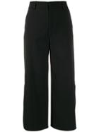 Red Valentino Straight Cropped Trousers - Black