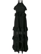 Three Floor Grandeur Evening Dress - Black