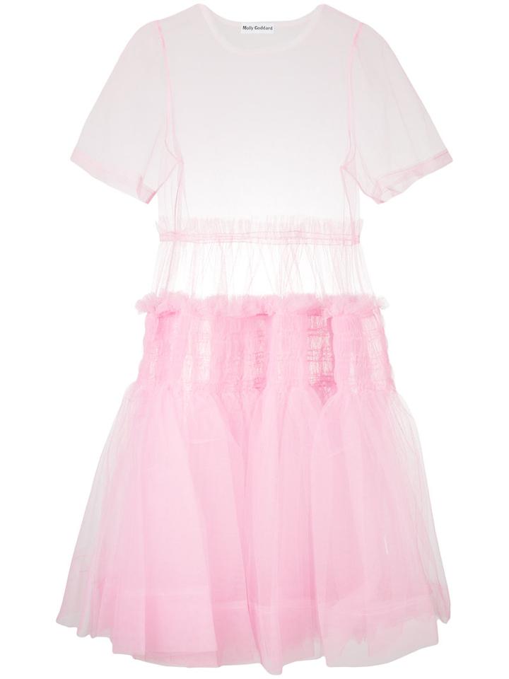 Molly Goddard Tang Dress, Women's, Size: 8, Pink/purple, Nylon